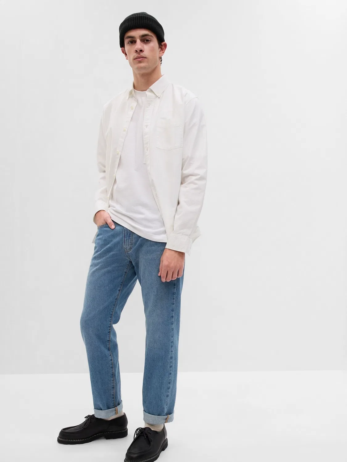 Джинсы прямого кроя Blue Straight Twill Gap, синий