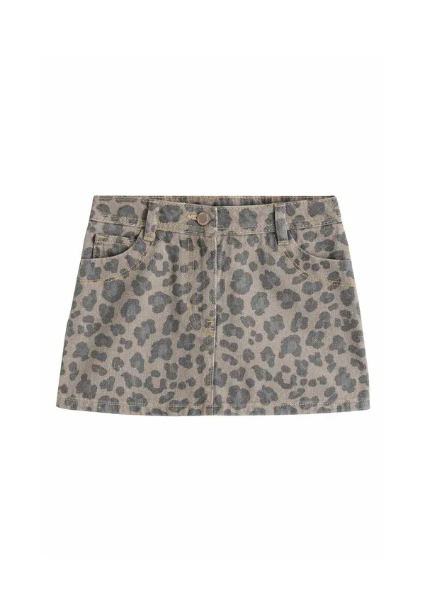 Юбка деним Mini skirt Next animal print, животный принт
