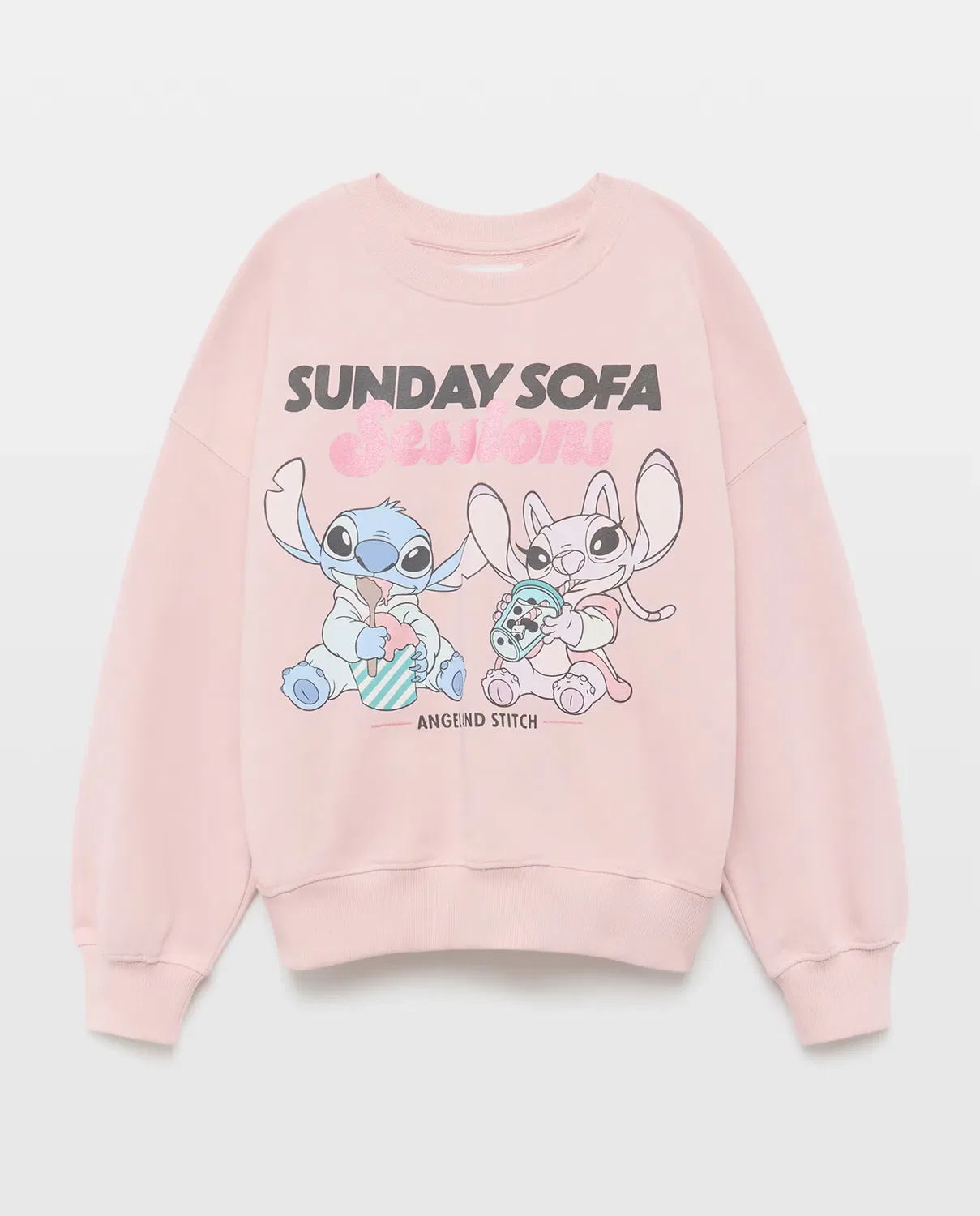 Детская толстовка с принтом STITCH&ANGEL Kids El Corte Inglés, Розовый — фото 4