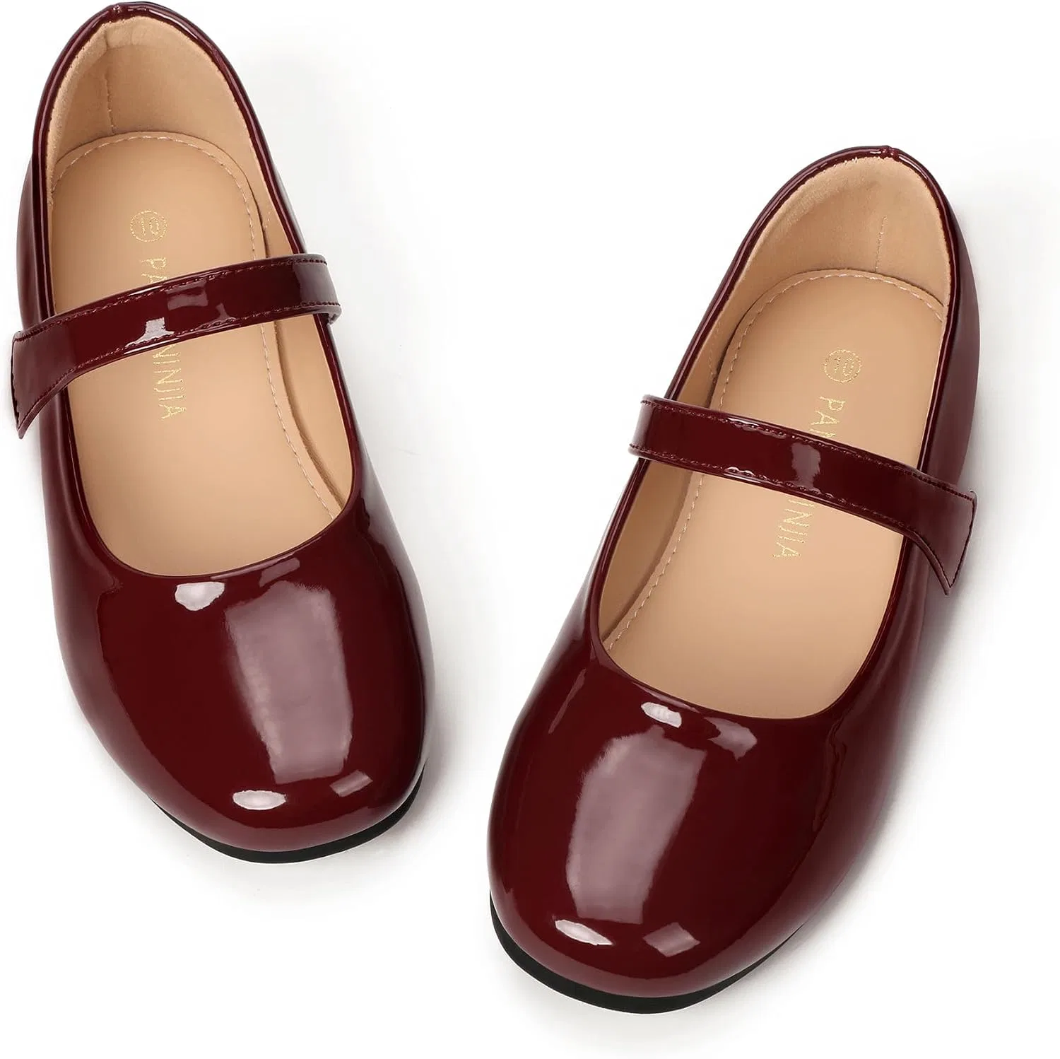 Детские балетки для девочек Mary Jane PANDANINJIA, Red Patent
