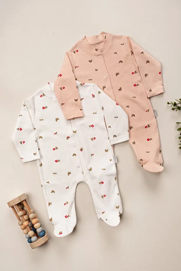 Детский комбинезон для девочек с принтом Defne Lina Baby, Pink — фото 3