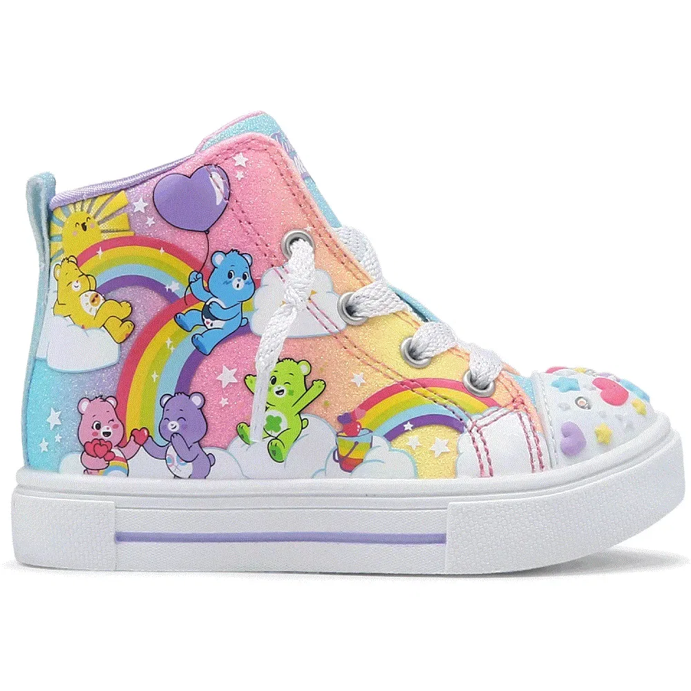 Детские кроссовки Care Bears с подсветкой высокие для малышей Skechers, Care Bear Multi — фото 2