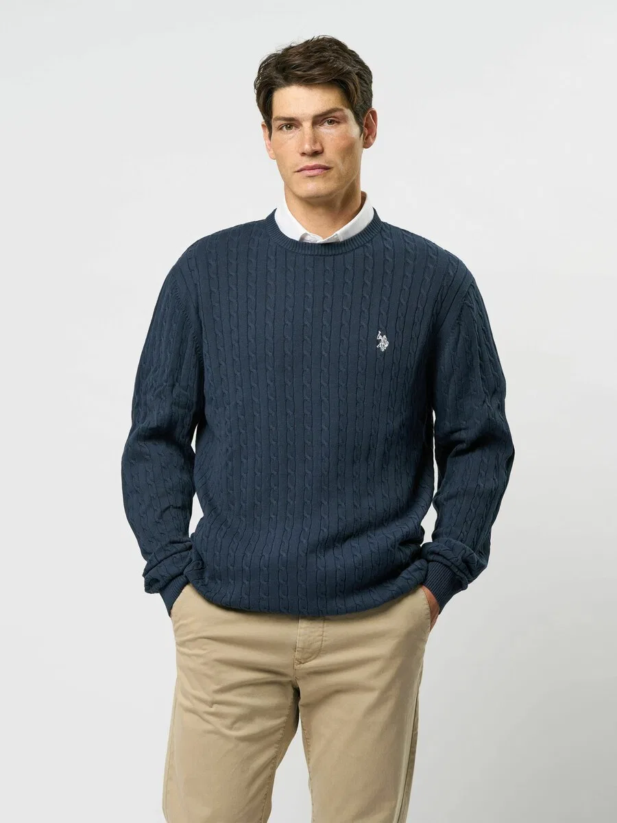 Свитер U.S. Polo Assn. 'UMMads' темно-синего цвета — фото 3
