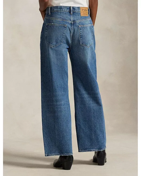 Женские джинсы с высокой посадкой Wide Leg Ralph Lauren, мультиколор — фото 3