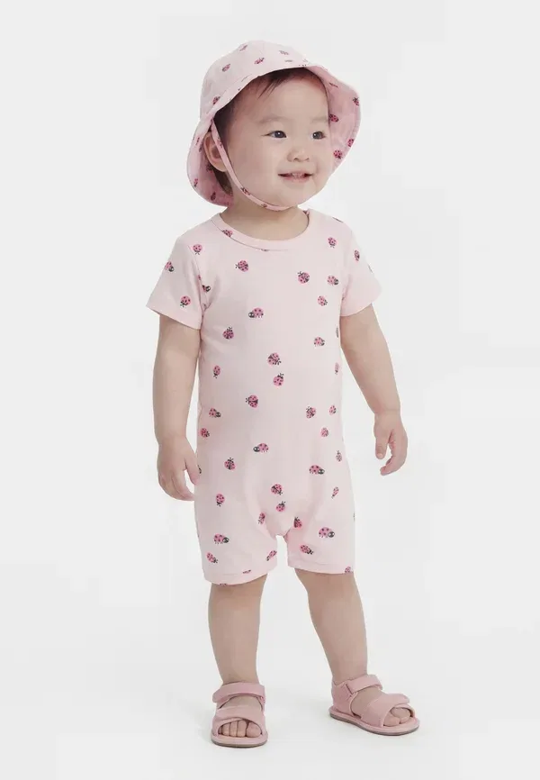 Комплект из футболки и шорт с принтом Nbfvandora sunsuit box set - hat Name It, Light Pink, светло-розовый
