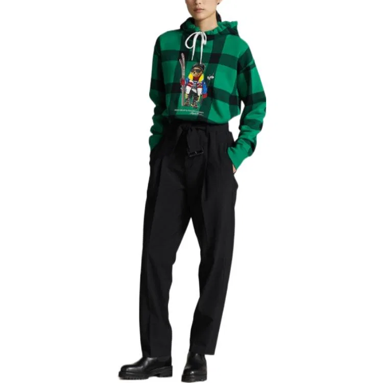 Женский свитшот свободного кроя с принтом Polo Bear Polo Ralph Lauren, Green — фото 3