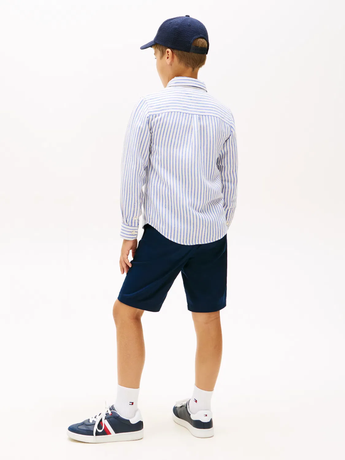 Детская рубашка для мальчиков льняная с длинным рукавом Tommy Hilfiger, Azul — фото 2