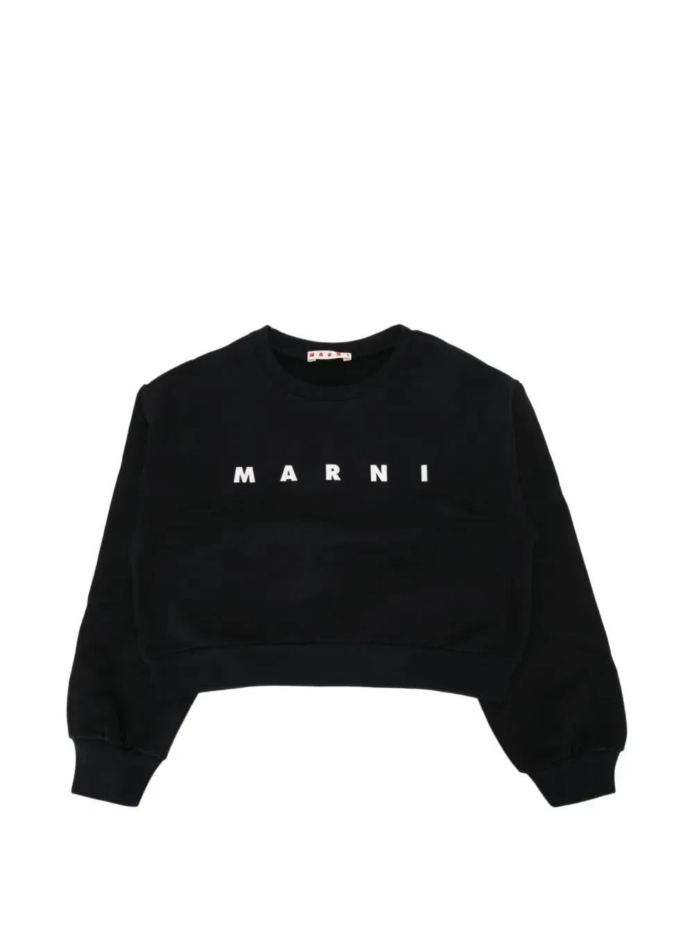 Хлопковая толстовка с логотипом Marni Kids, черный