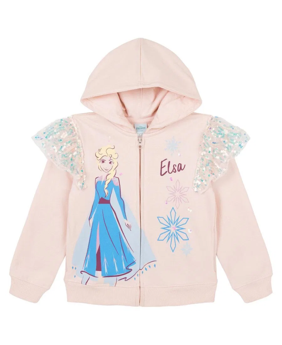 Детская худи с капюшоном с принтом Эльзы Frozen, Elsa Peach