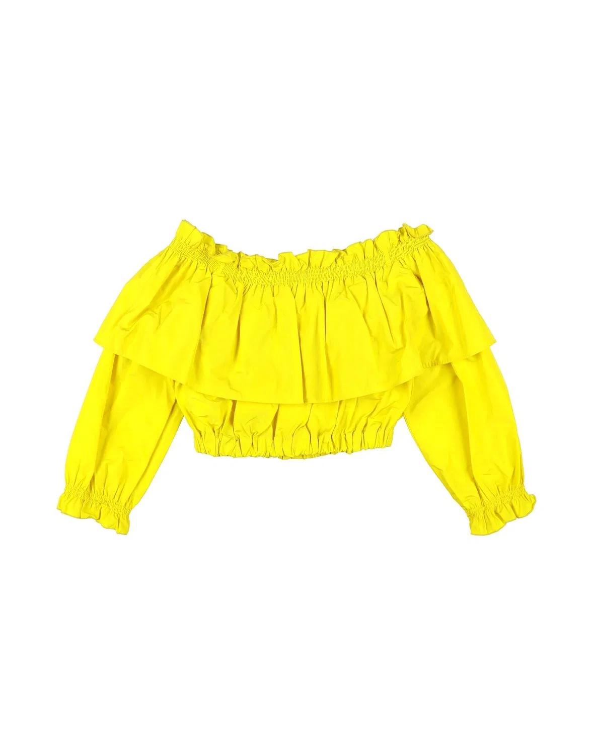 Блузка из тафты с длинным рукавом Msgm, салатовый — фото 2