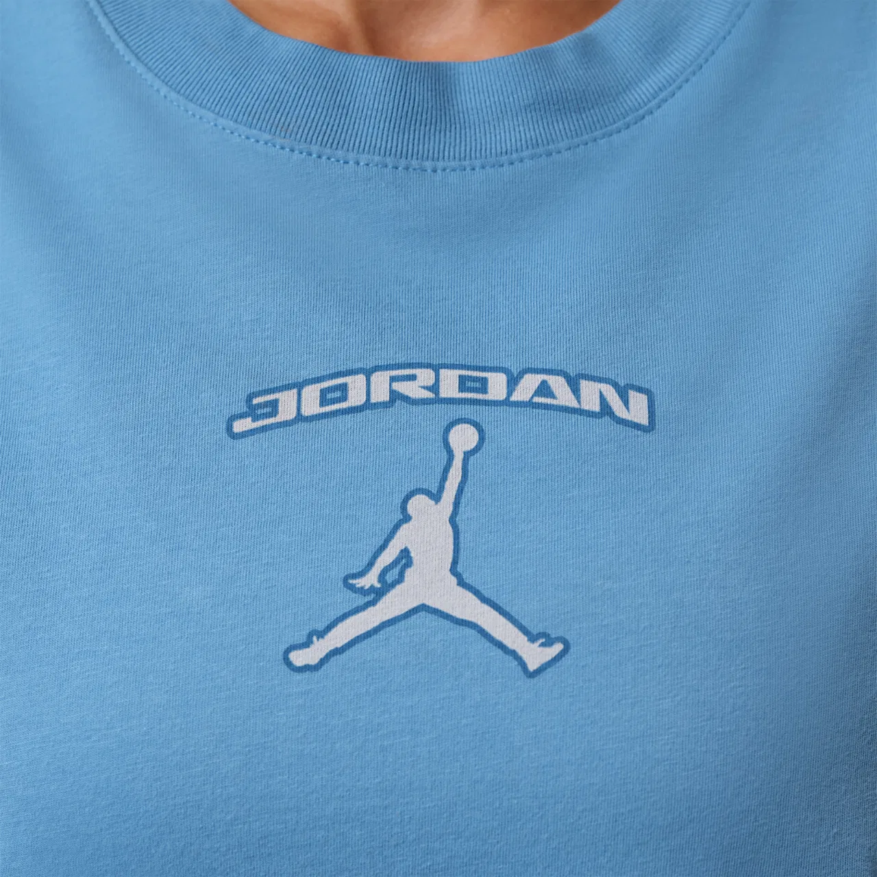 Женская футболка свободного кроя Jordan Brooklyn GF GFX Tee, Blue Beyond — фото 3