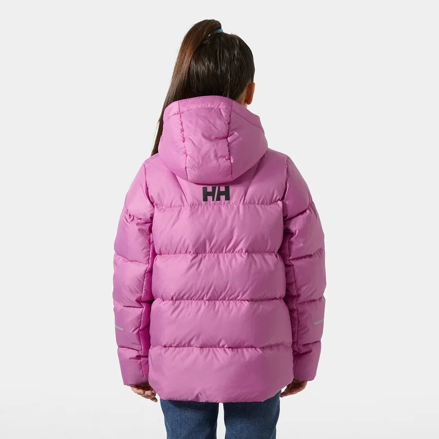 Детский пуховик с капюшоном Isfjord Down 2.0 Helly Hansen, Розовый — фото 2