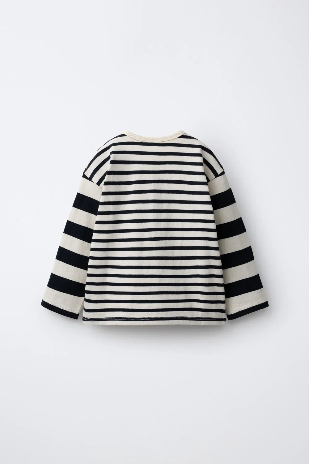 Футболка с вышивкой в виде полосатого сердца ZARA, Black — фото 2