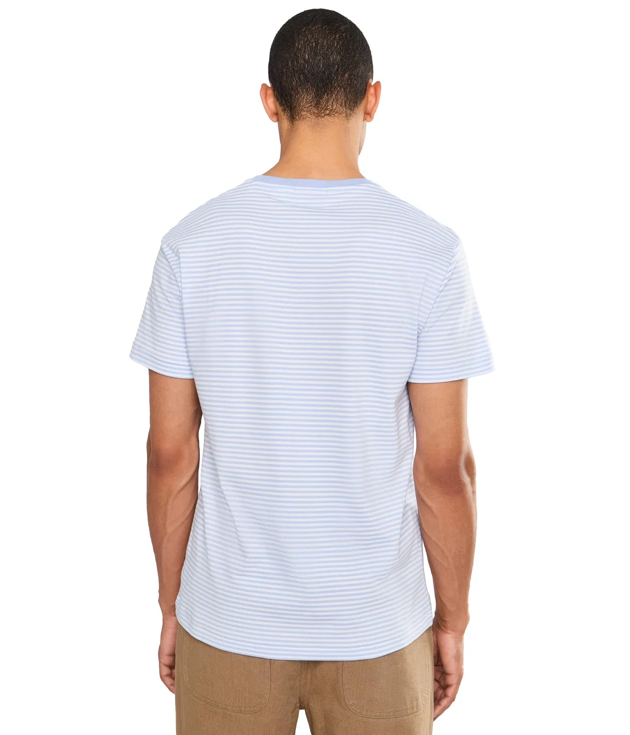 Футболка из мягкого хлопка приталенного кроя Polo Ralph Lauren, Pebble Blue/White — фото 4