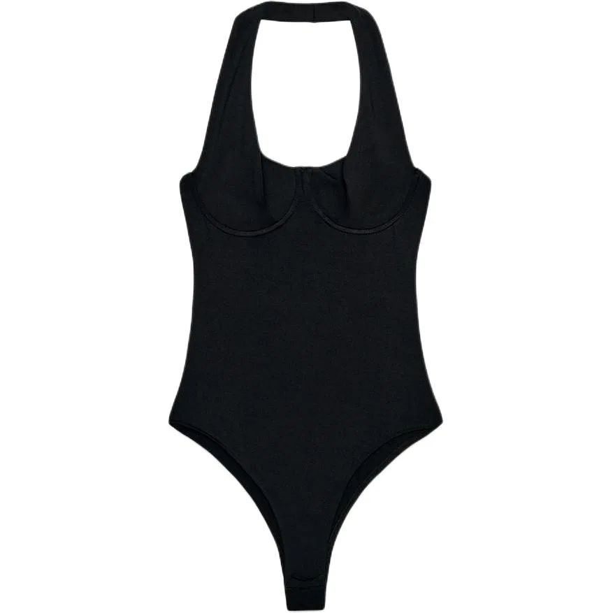 Женское боди с халтером Black ZARA