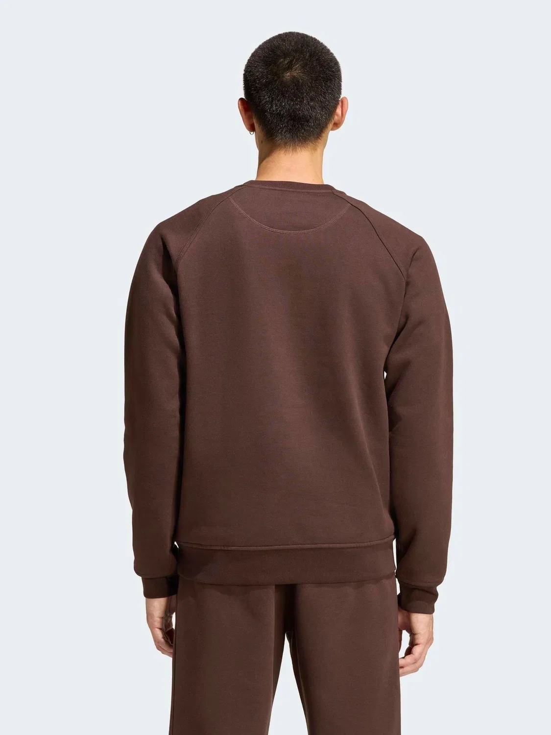 Свитшот с вышитым логотипом, Essentials, adidas Originals, темно-коричневый — фото 2