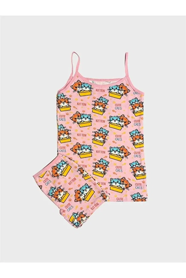 Детский комплект для девочек с принтом Elmas Kids, Pink — фото 3