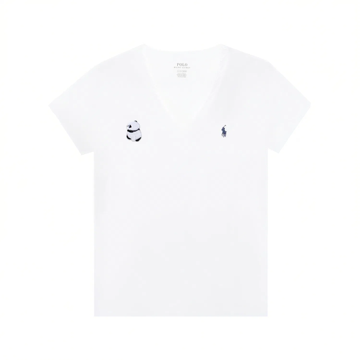Футболка с вышивкой логотипа Polo Ralph Lauren, White, Little Pear Cat
