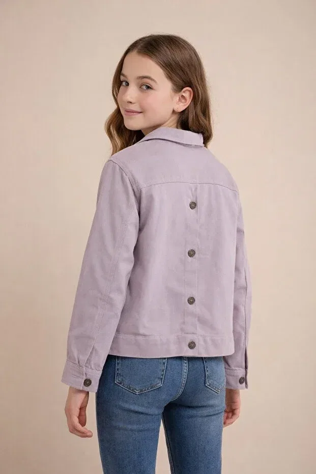 Детская куртка для девочек габардиновое Cansın Mini, Pink — фото 4