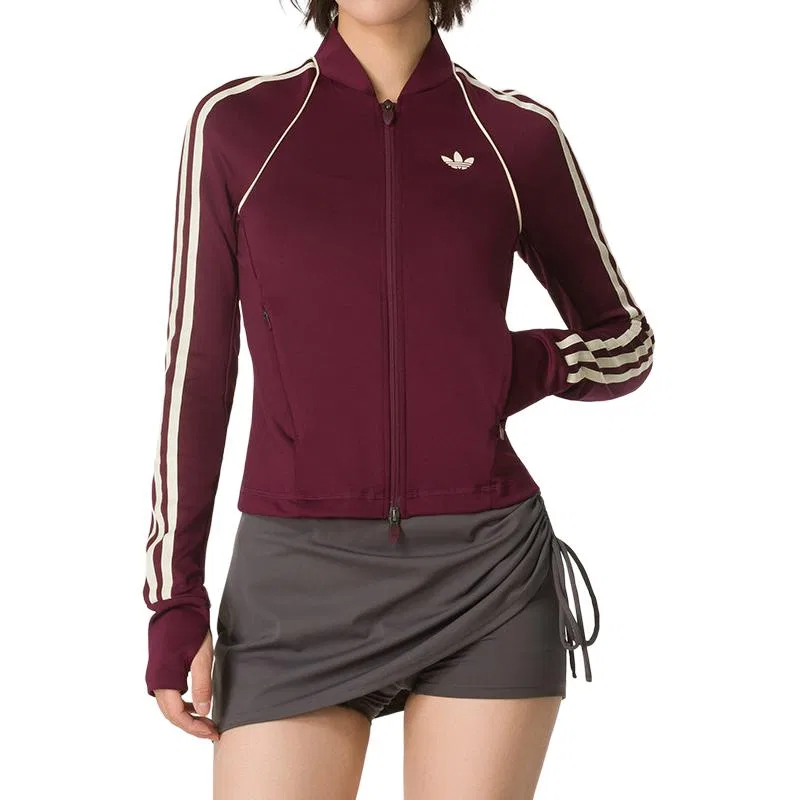 Женская куртка Adidas, Burgundy/Ecru/Dark Gray
