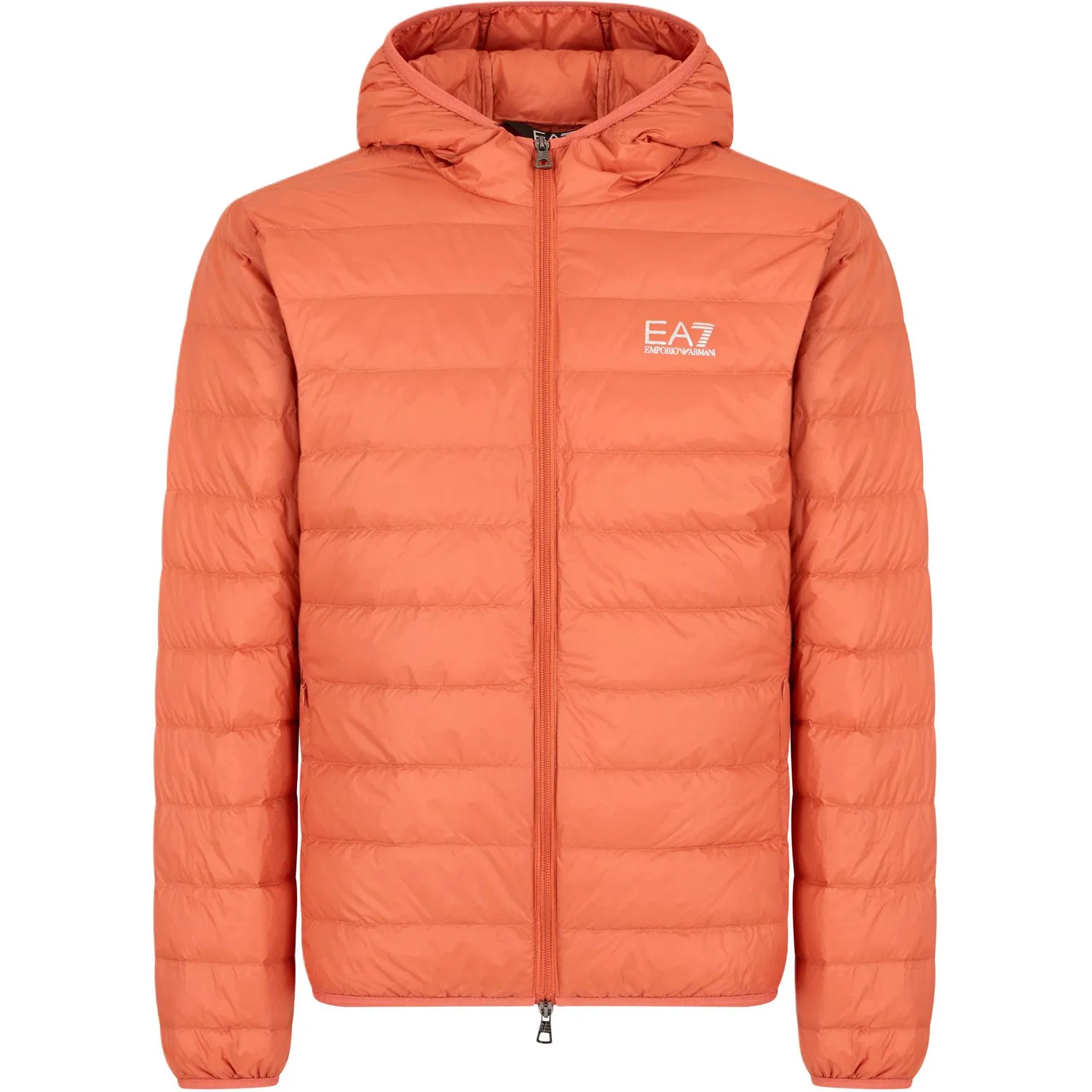Мужское стеганое худи-куртка с капюшоном Orange EMPORIO ARMANI, Orange