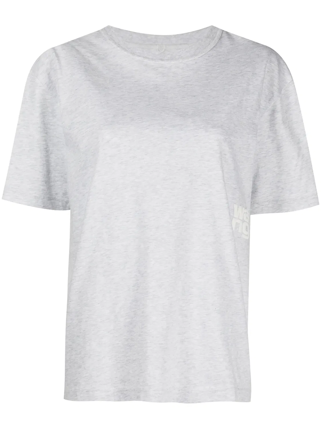 Футболка с логотипом из хлопка Alexander Wang, серый