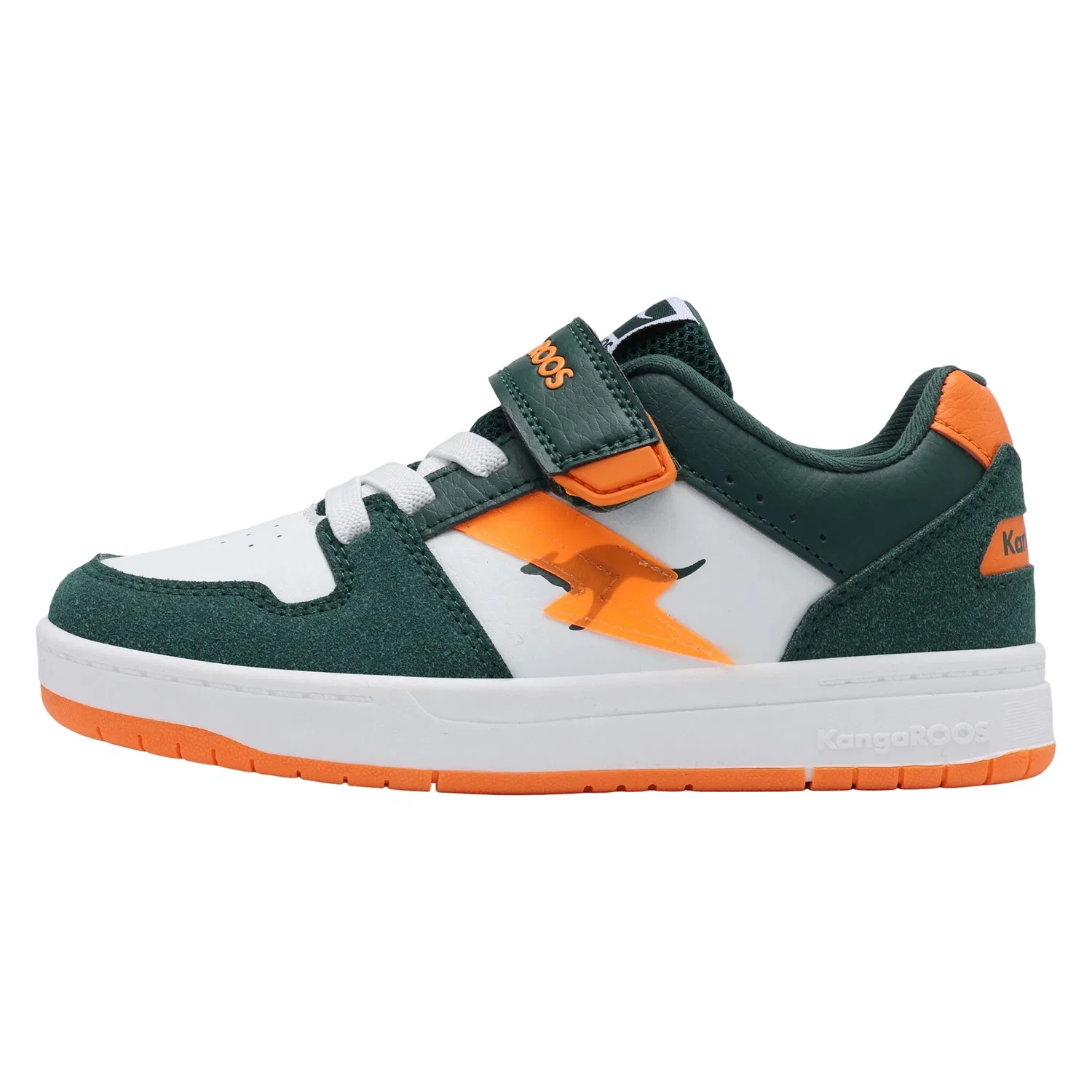 Детские кроссовки с ROOSFIT 2.0 KangaROOS, Green Jewel/Solar Orange — фото 2