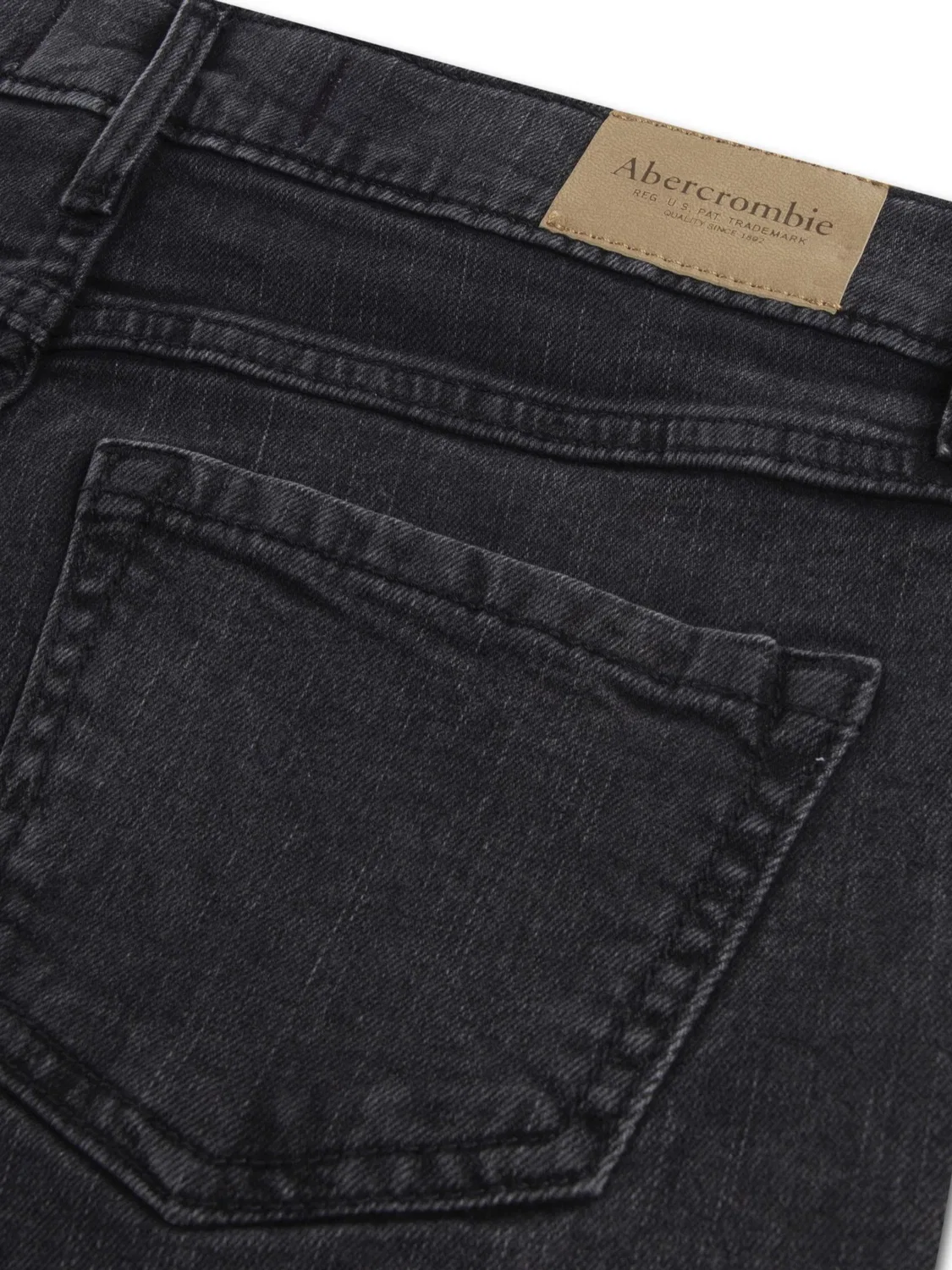 Шорты джинсовые, высокая посадка, расслабленный крой Abercrombie & Fitch, серый — фото 4