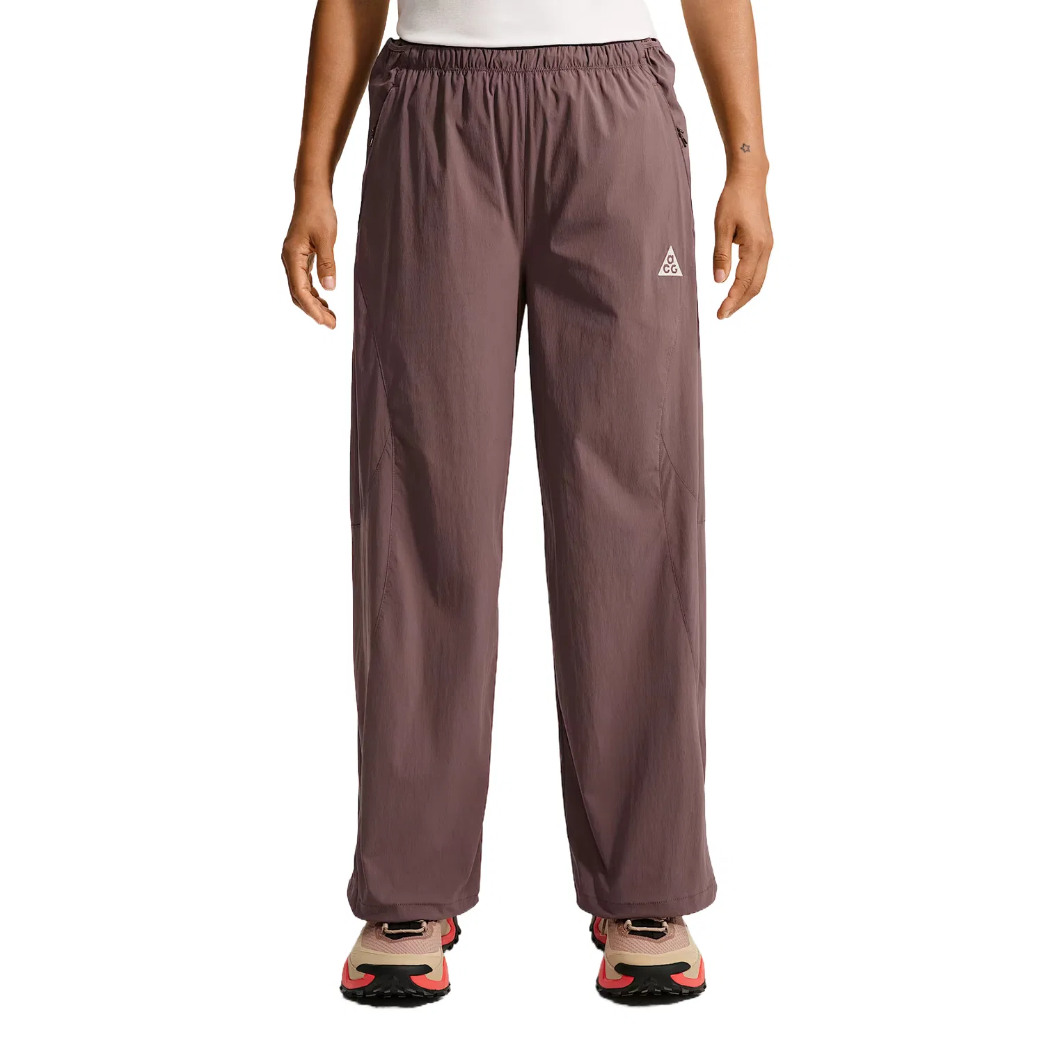 Женские брюки повседневные с принтом Nike, Tutan Black Purple/Black/Mountain White