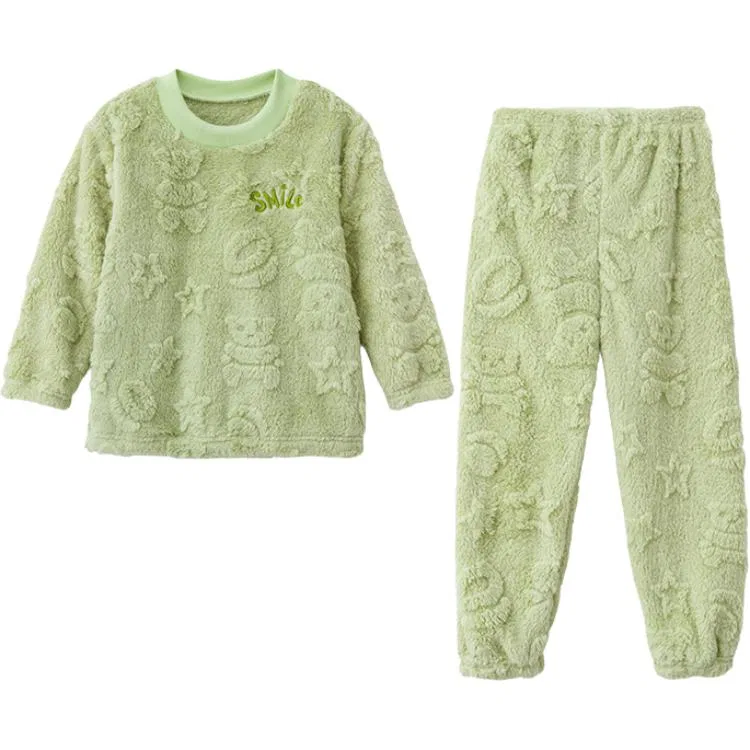 Детский комплект пижам с принтом Cotton Gene, Зеленый