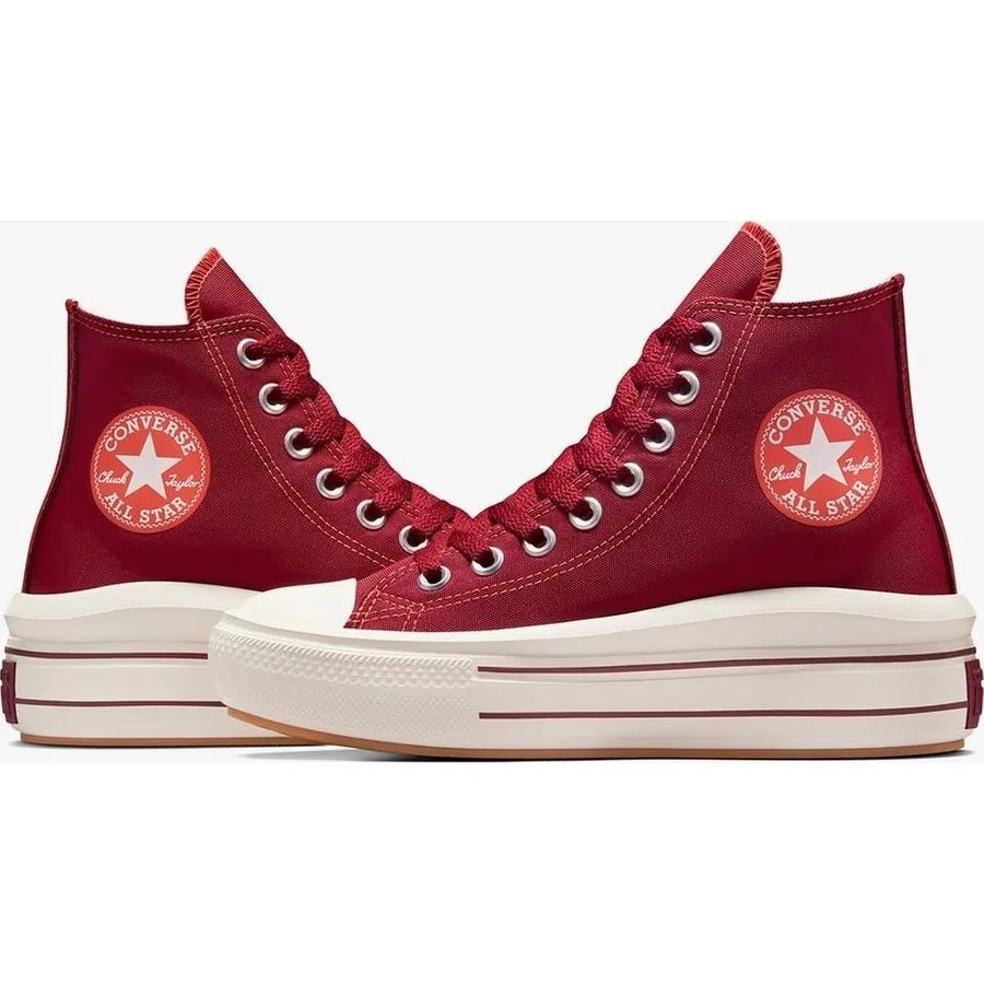 Кеды платформа Converse Chuck Taylor All Star Move, Красный — фото 4