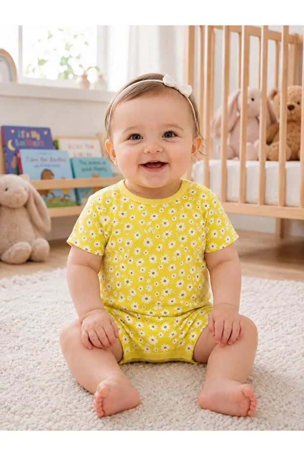 Детский комбинезон с принтом For My Baby, Yellow