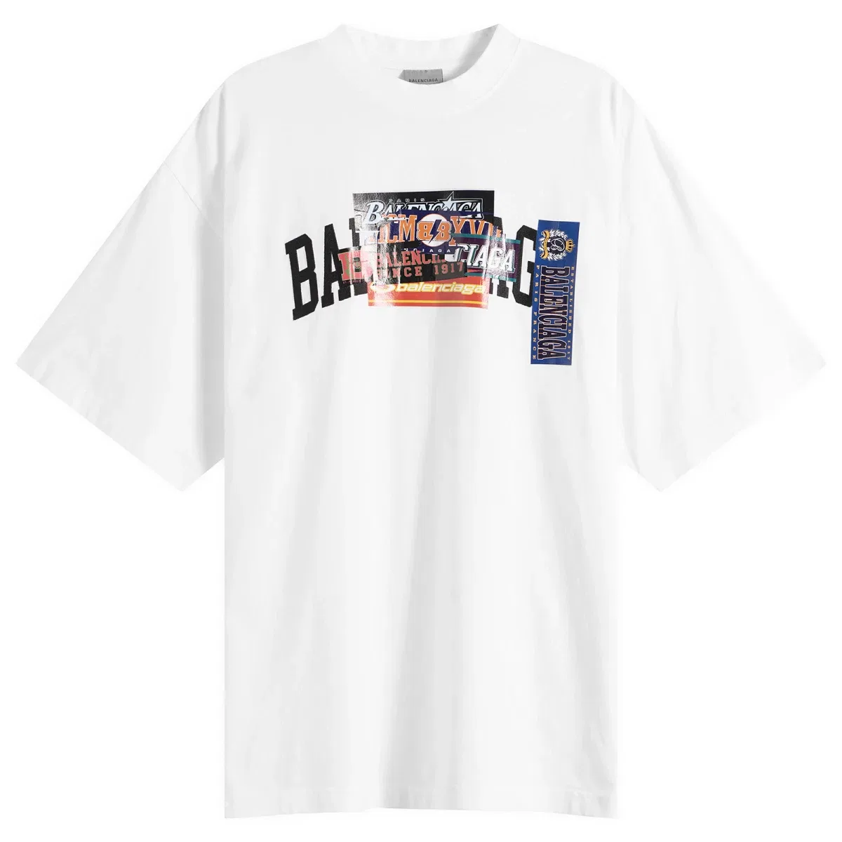 Футболка с принтом Bumper Stickers Balenciaga, White