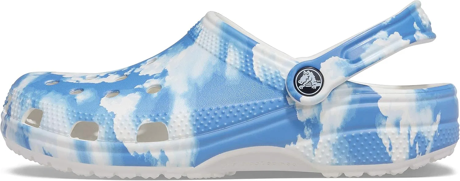 Кроксы Unisex Adult Classic Ro Adjustable Terry Clog Crocs, Cloud Print