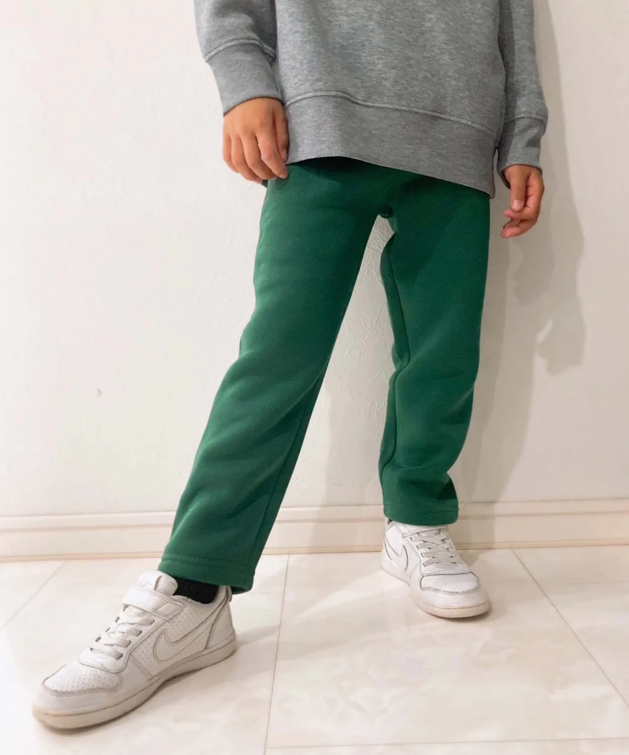 Детские утепленные скинни-джинсы из полиэстера, модель ZI-ON, Dark Green