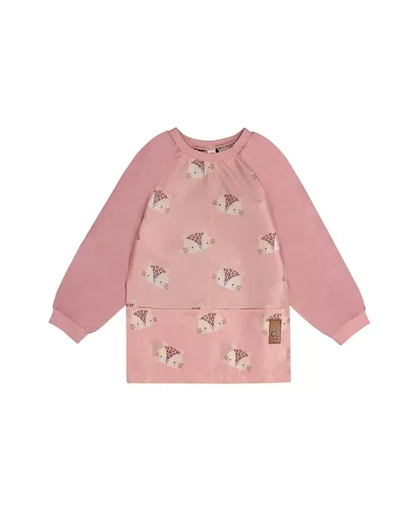 Детский фартук для девочек с принтом Leopard Functional School Apron Deux Par Deux, Pink Leopard Print