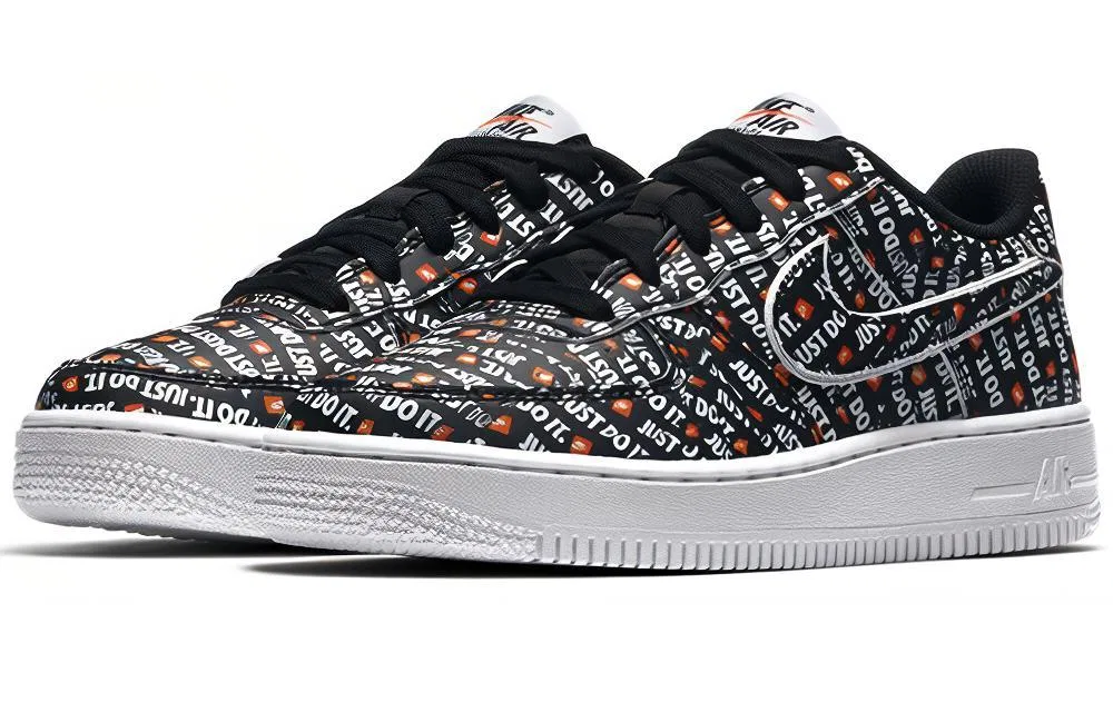 Детские кеды для скейтбординга Nike Air Force 1 Low Just Do It Pack Black GS, Black — фото 4