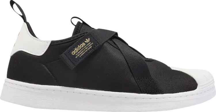 

Кроссовки Adidas Superstar 360 Little Kid 'Black White Gold', черный