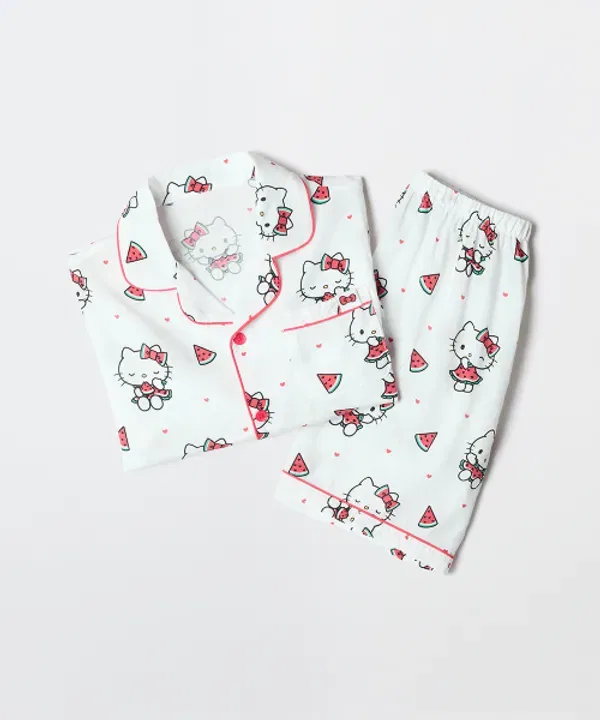 Пижама с коротким рукавом, Sanrio Characters, Spao Kids, белый — фото 4