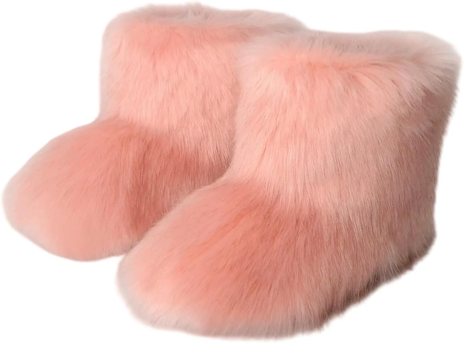 Детские зимние сапоги для девочек с искусственным мехом Urmycos, Peach Pink