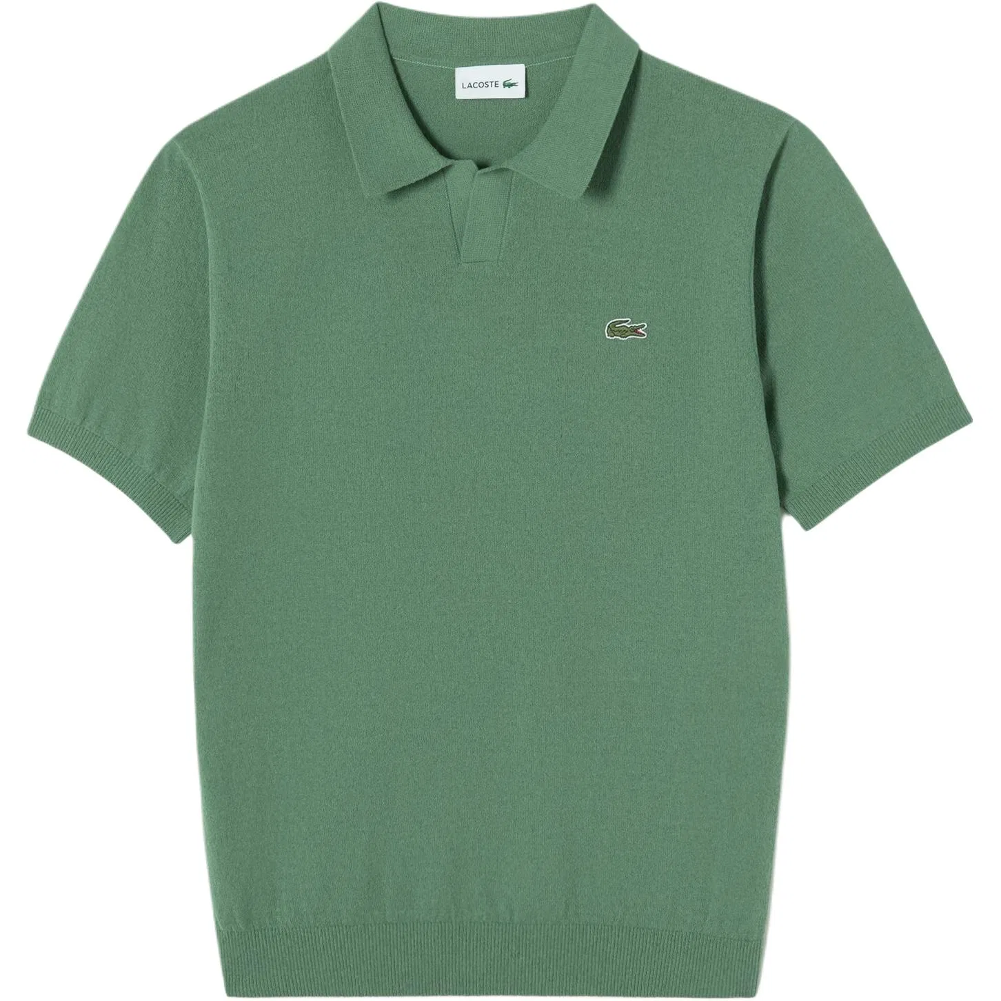 Мужское поло Lacoste, хлопковое пике, короткий рукав, отложной воротник, темно-синий — фото 4