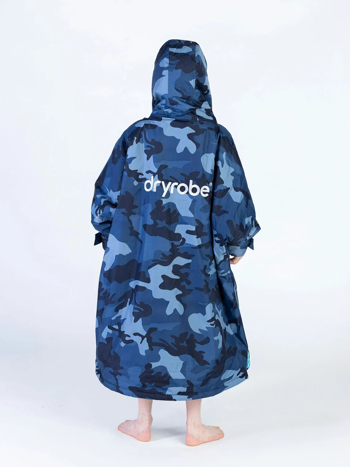 Переодевальный халат dryrobe Advance Kids, синий — фото 3