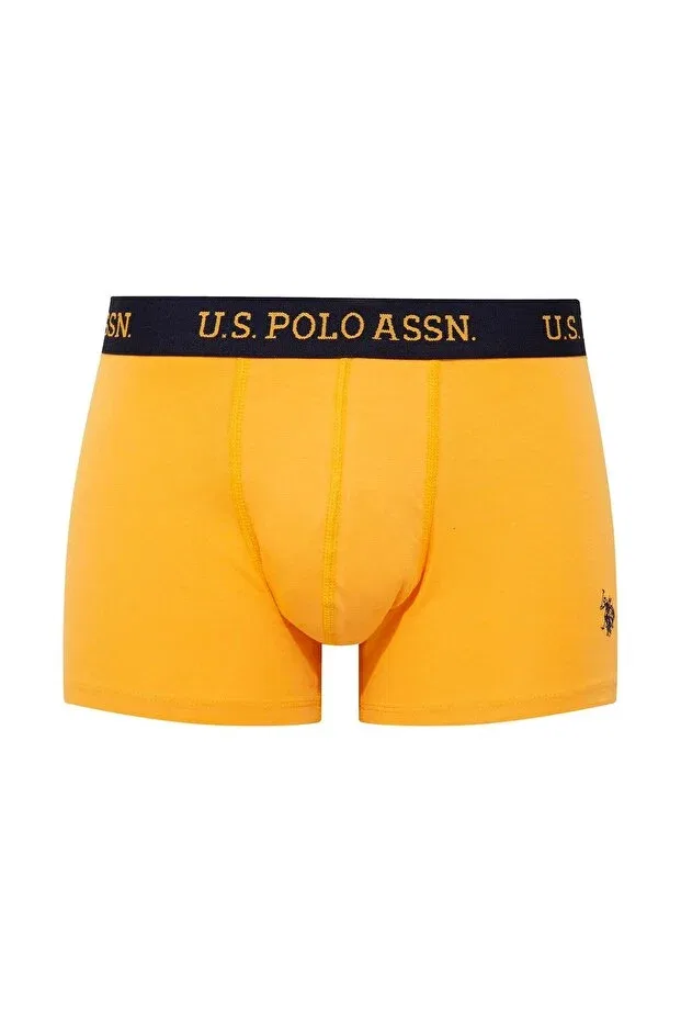 Мужские боксеры с принтом 3-комплект U.S. Polo Assn., Yellow - Printed - Navy Blue — фото 3