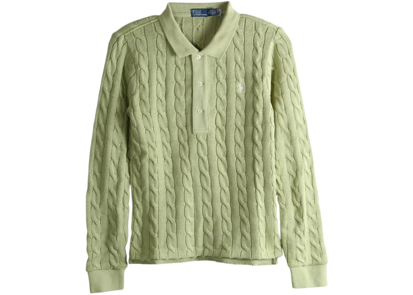 Женская рубашка-поло с длинным рукавом хлопковая Polo Ralph Lauren, Green