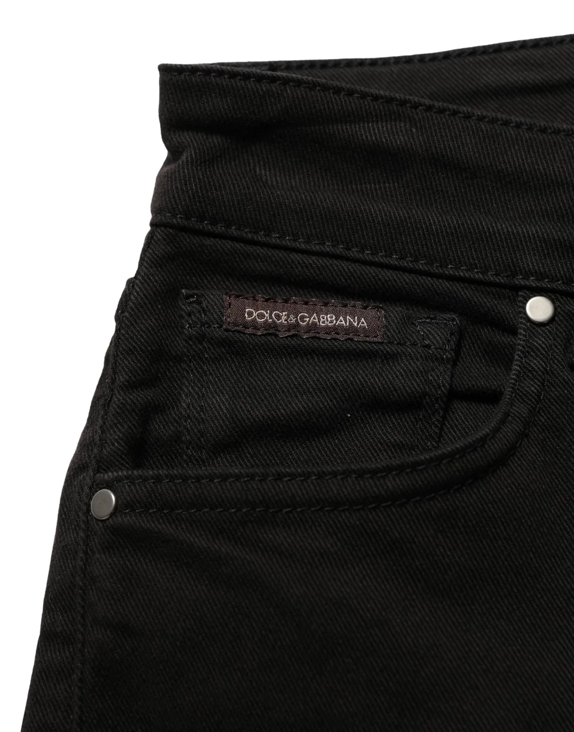 Женские джинсы скинни с пятью карманами Skinny Denim Jeans Dolce & Gabbana, Black
