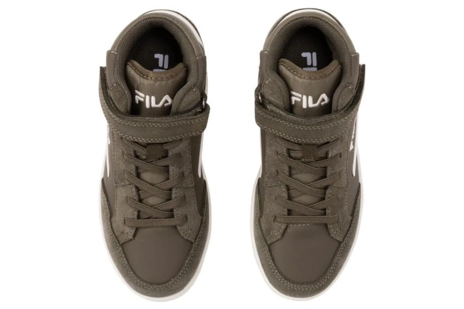 Детские кроссовки с липучками Fila Crew Velcro Mid High, Цвет Grun — фото 2