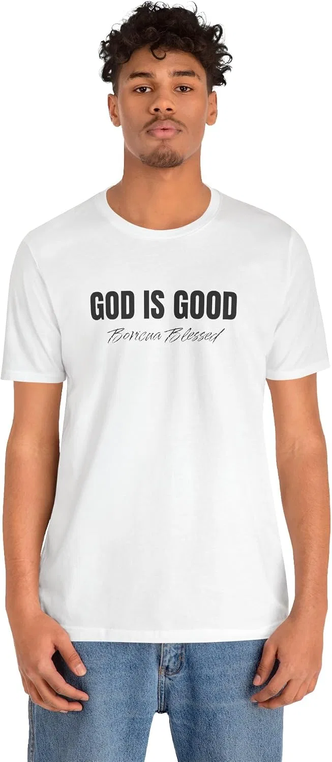 Женская футболка с принтом God Is Good Boricua Blessed Bella+canvas, White — фото 4
