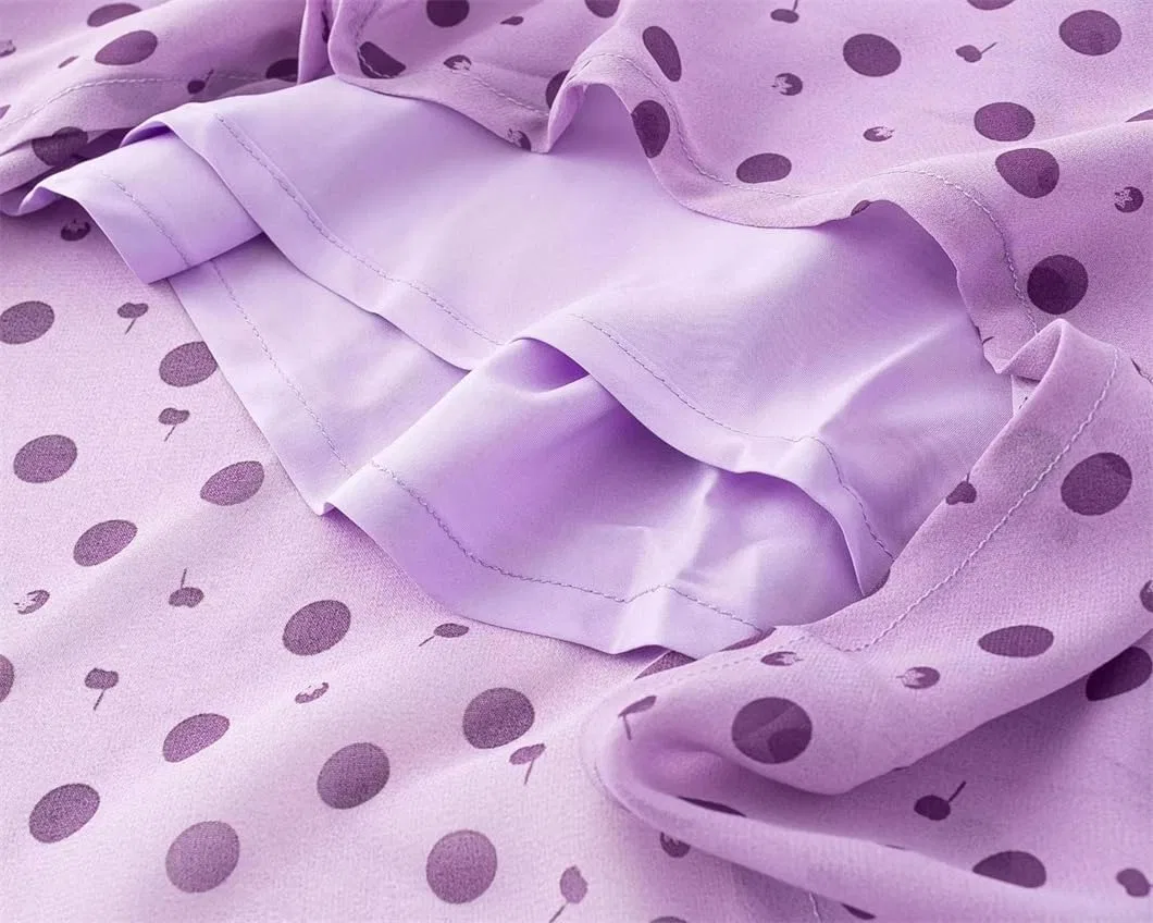 Женское платье миди с принтом горошек Generic, Purple — фото 3