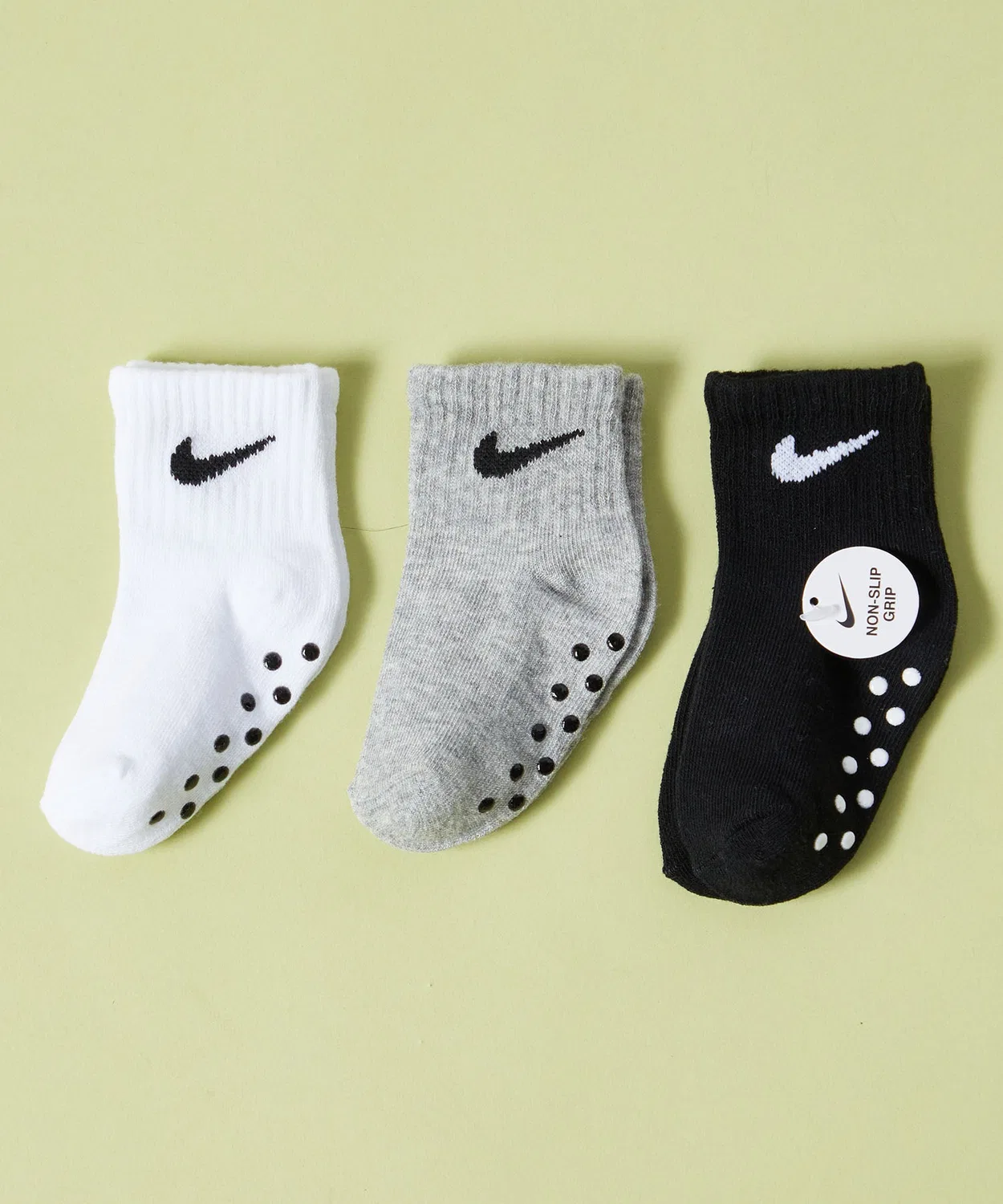 Детские носки с логотипом, 3 пары NIKE, Grey
