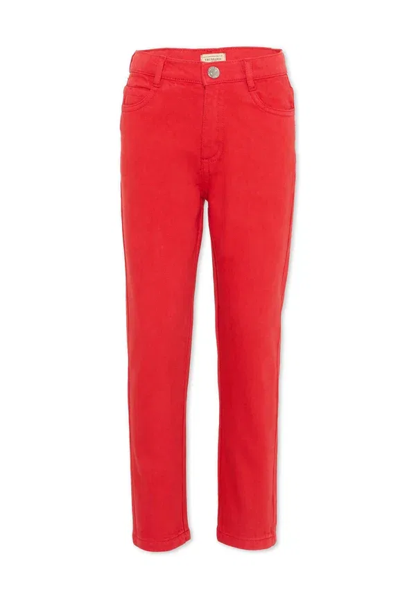 Брюки из хлопка straight leg jeans Tru Trussardi Junior, красный